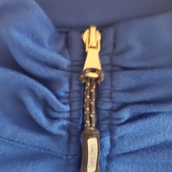 Blue Calvin Klein Ruched Zip Active Jacket - S - Picture 4 of 6